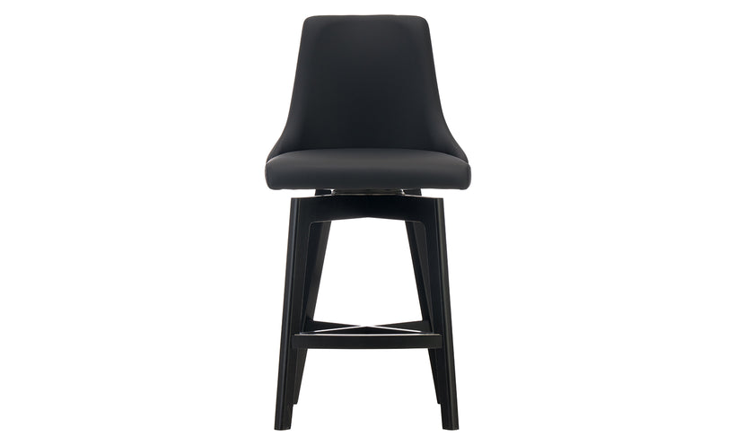 Downtown Black Swivel Counter Stool